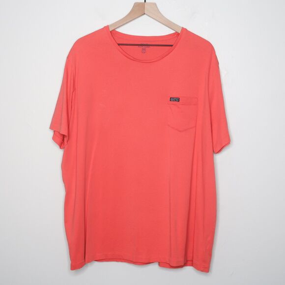 Polo Ralph Lauren Mens T-Shirt XXL Coral Orange Pink Front Pocket‎ Casual - Picture 1 of 9